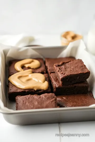 Tahini Peanut Butter Swirl Brownies steps