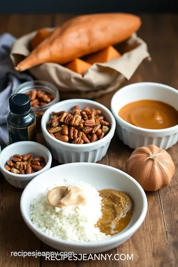 Vegan Sweet Potato Muffins with Pecan Butter ingredients