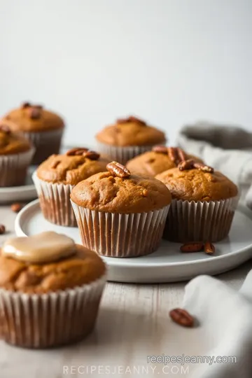 Vegan Sweet Potato Muffins with Pecan Butter presentation