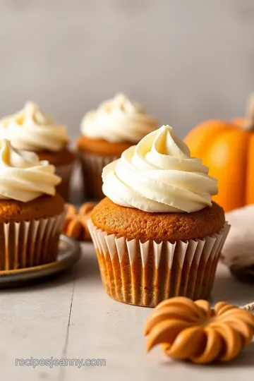 Warm Spiced Pumpkin Cupcakes presentation