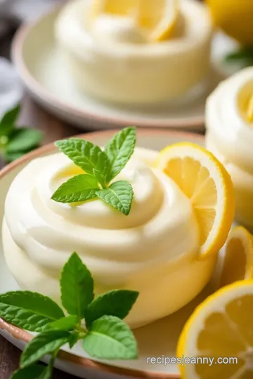 Whisked Lemon Mousse with Small Whisks presentation