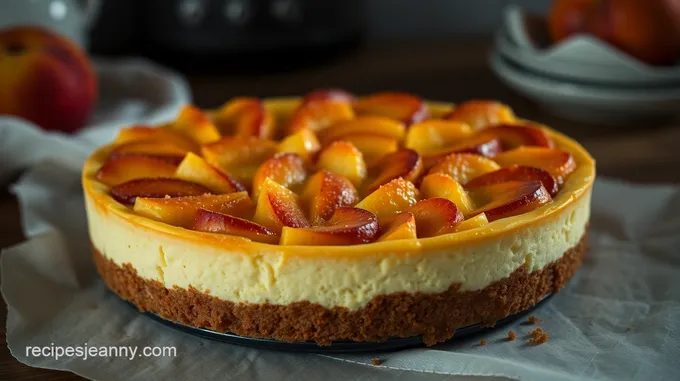 Peach Cobbler Cheesecake